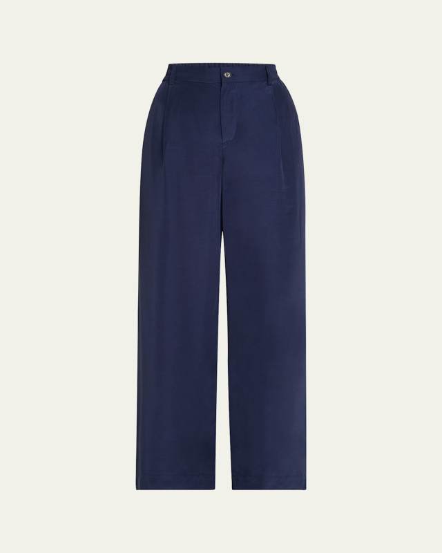 Sydnie Pleated Satin Pants
